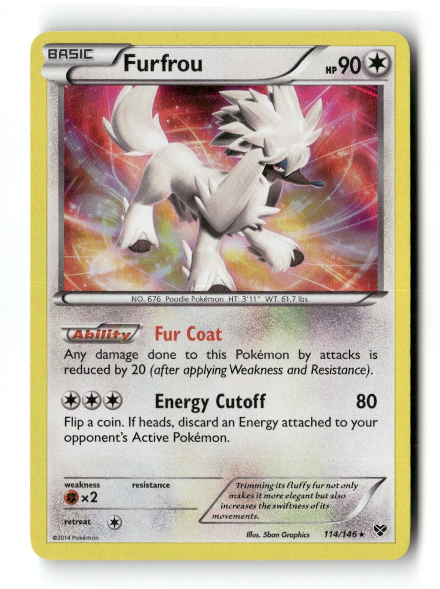 Furfrou 114/146 Holo R XY Base Set Pokemon NM