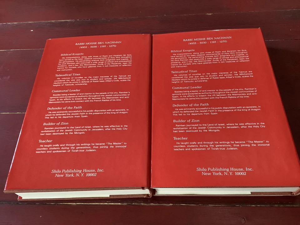 Ramban Writings & Discourses. Chavel , Rabbi Dr Charles B. Volume 1&2. HCDJ 1978 - Image 4 of 4