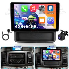 Autoradio 4+64G Carplay Android 15 GPS Navi WIFI per Opel Vivaro 2010-2014 +Cam