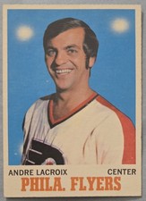 Andre Lacroix 1970-71 Topps Hockey Card ~ #84 ~ Philadelphia Flyers