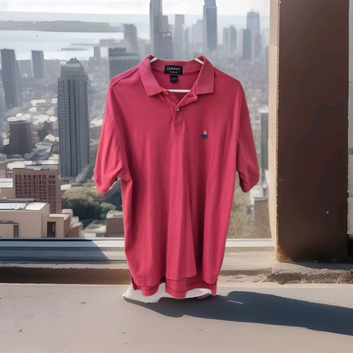 Gant, Gant Rugger Men's VTG Large Polo Watermelon 100% Cotton Made In USA 🇺🇸