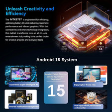 2026 HD 10.1in Tablet 16GB RAM 256GB ROM Android 15 Tablet 8000mAh Bluetooth GMS 9