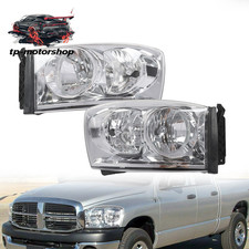 For Dodge Ram 1500 2500 3500 2006-2009 Pair Chrome Headlights Clear Reflector For Dodge Ram 1500 2500 3500 2006-2009 Pair Chrome Headlights Clear Reflector