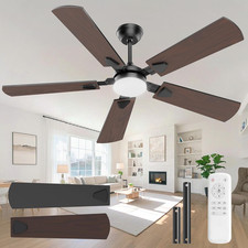 Ceiling Fan with Light 52 Inch Modern DC Motor Reversible Remote Indoor Outdoor