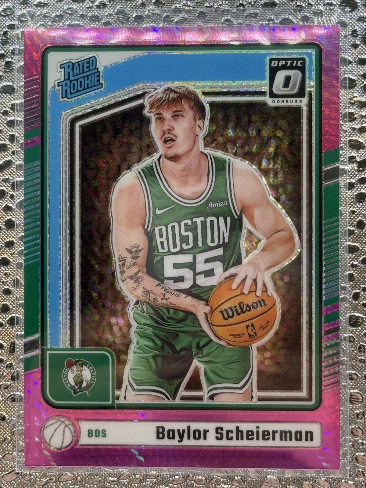Baylor Scheierman Rookie #263 2024-25 Panini Donruss Optic Pink Hyper Prizm RC