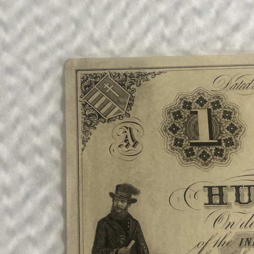 Banconota da 1 dollaro New York 1852 Fondo Ungherese, condizioni incredibili! - Foto 3 di 10