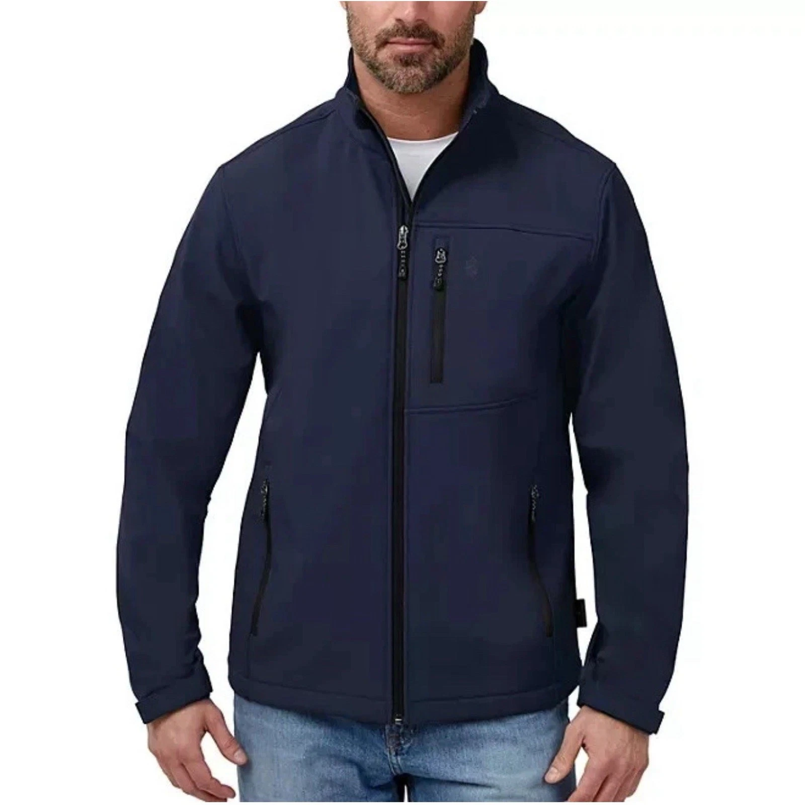 Free Country Men's Stretch Wind & Water Resistant Softshell Jacket Navy Blue S
Opens in a new window