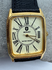Vintage Ladies Citizen Scudo Tank 92-5808 Gold Tone Quartz Watch New Battery