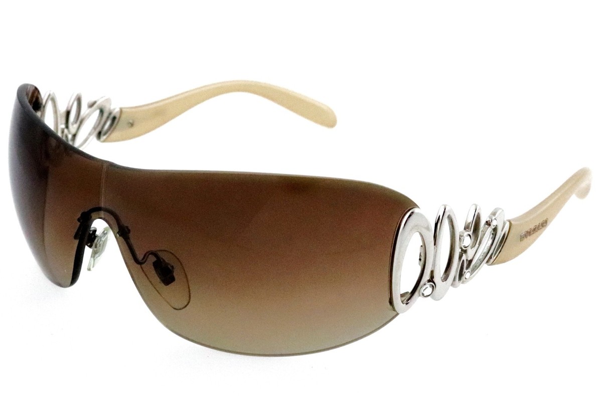 New BVLGARI BV 6029-B 102/13 Brown Shield Crystal Encrusted