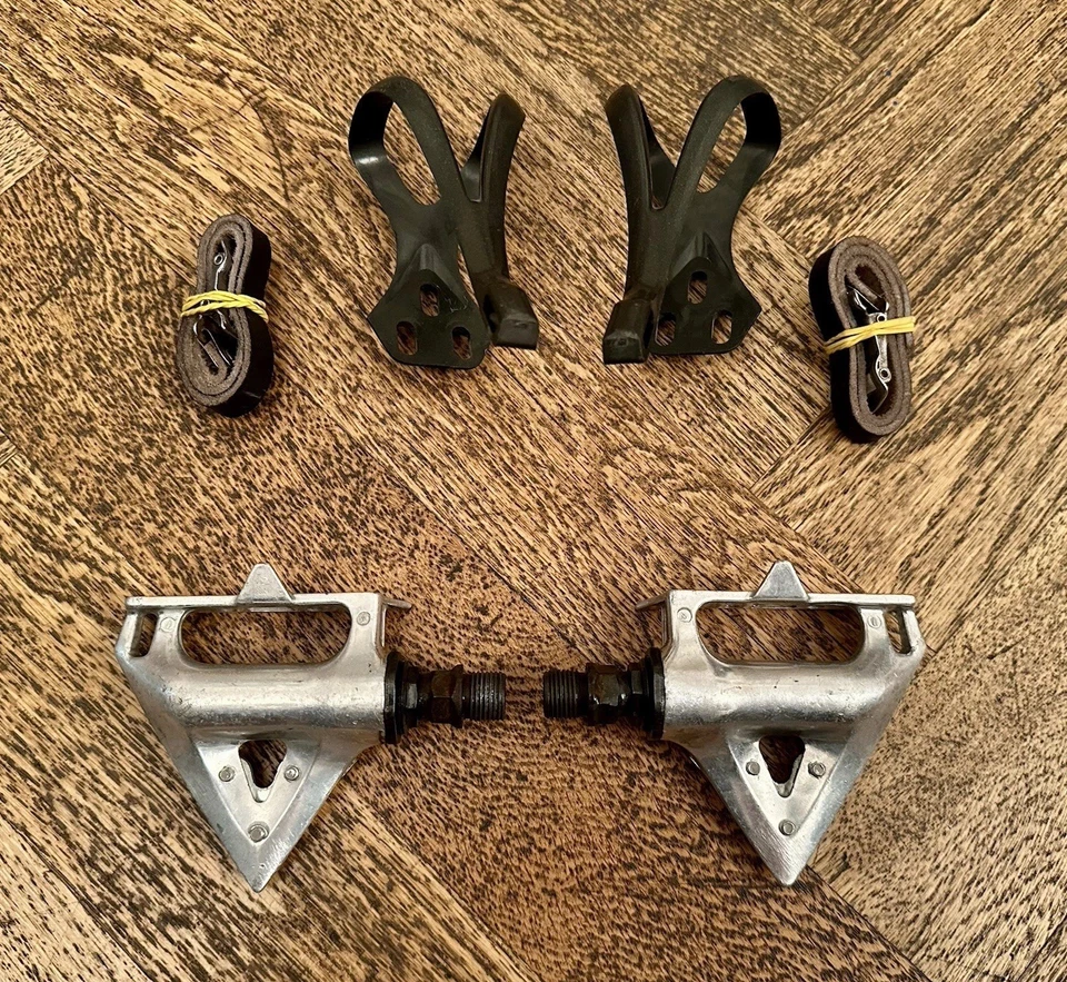 Pedali Bici Corsa Vintage Shimano PD-A550 per Eroica - Immagine 3 di 4