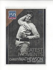 2019 Topps 150 Years Greatest Moments Black #GM14 Christy Mathewson Giants /299