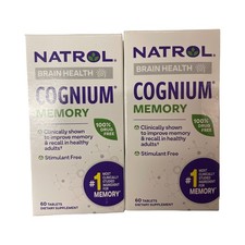 Natrol Cognium Memory Supplement Tablet 60ct. - 2 Pack! - Exp 01/26