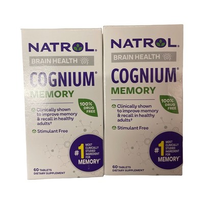 Natrol Cognium Memory Supplement Tablet 60ct. - 2 Pack! - Exp 1/26