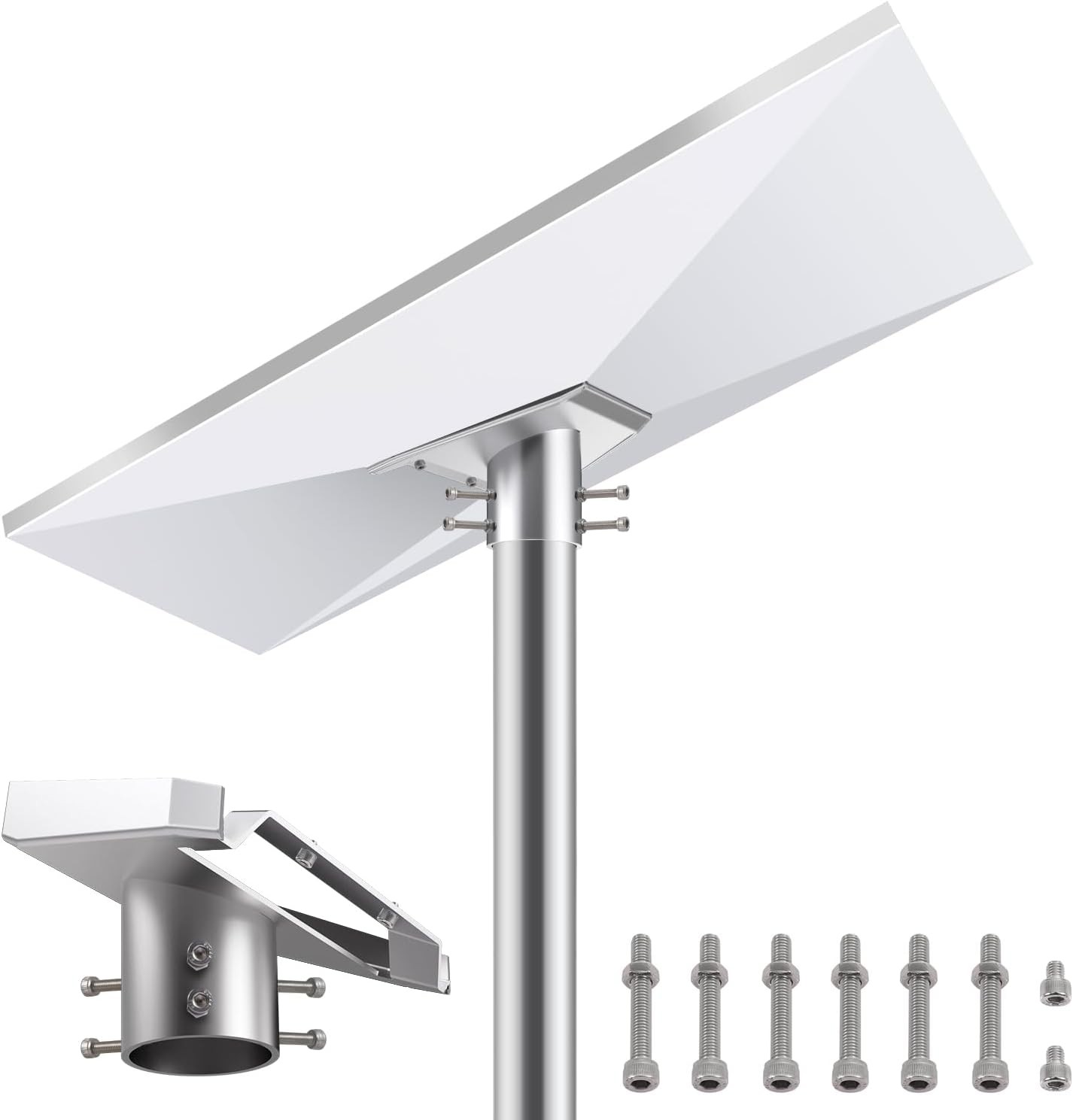 Heavy Duty Starlink Gen 3 Pipe Adapter, V4 Pole Adapter Silver 