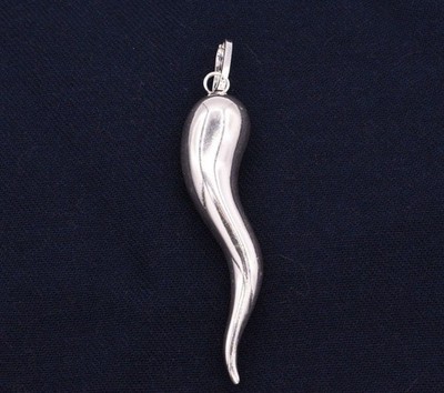 Vergoldet Sterlingsilber Glückshörnchen „Cornicello" Anhänger