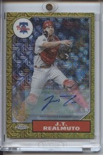 2022 Topps Chrome- 35th Anniversary Silver Pack  J.T Realmuto Mojo Auto 34/99