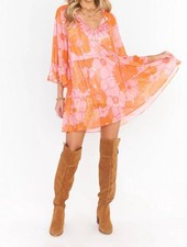 Show Me Your Mumu Viola Mini Dress Orange