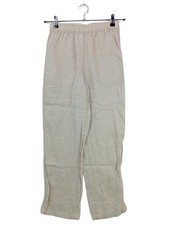ZARA Pantalone di lino Donna Pantalone Taglia IT 38 bianco sporco stile casual