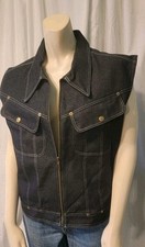 Boxfresh London Streetwear Denim Vest Sz M Dark Blue Y2k Styling