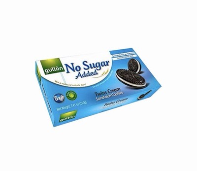 Gullon Sugar Free Twins Cream Sandwich Cookies 210g x10 Bulk Snack Pack