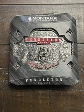 Pendleton Whiskey 2019 Let'er Buck Rodeo Cowboy Montana Silversmiths Belt Buckle