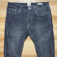 Flint and Tinder Corduroy Pants Men 33x30 Gray Slim Fit Stretch Preppy Huckberry