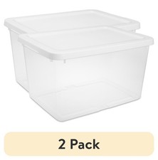 Sterilite 20 Quart Small Storage Bin Plastic Container with Snap On Lid 2pk