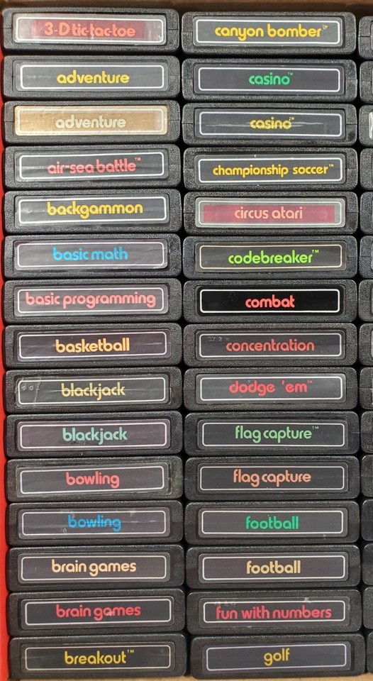 Atari 2600 Complete Text Label Game Set w/14 Variants -Complete With ...