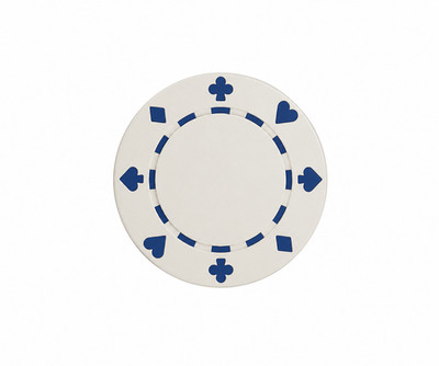 White Poker Design 8 Grams Poker Chips Pack of 50