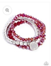 Paparazzi Heroic Haute Red Bracelet- Set Of T...