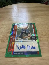 2026 Panini Stars And Stripes William Miller Autograph Green Cracked Ice /99