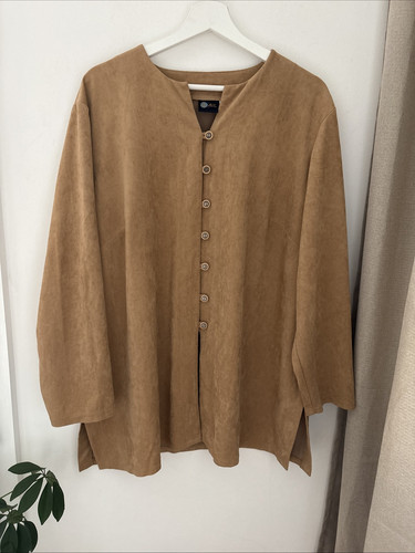 C&A Sixth Sense Size 22 Vintage Womens Beige Pin Cord Blouse Shirt - Picture 1 of 8