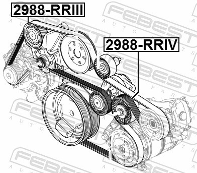 Febest Umlenkrolle Keilrippenriemen FüR Land Rover Range Rover Iii Iv Sport-image