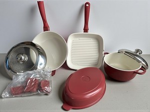Lorena Garcia Bella Kitchen 11 Pc Ceramic Cookware Set Technolon Nonstick New