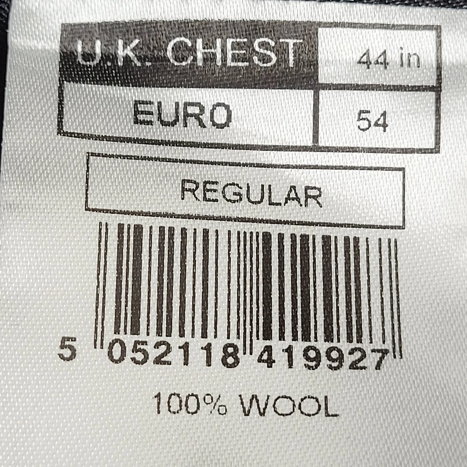 Jasper Conran Waistcoat Black Grey Striped Wool Bnwt RRP £49 Men's XL 44R - Image 4 of 4