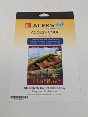ALEKS 360 Algebra 4th Edition Miller Student Access Code NO BOOK