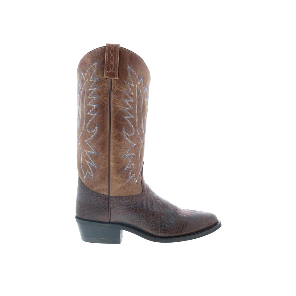 Jama Old West OW2015 Mens Brown Wide Leather Cowboy Western Boots