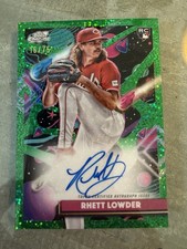 2025 Topps Cosmic Chrome Rhett Lowder Green Space Dust AUTO RC/75 Clean💎🔥Reds