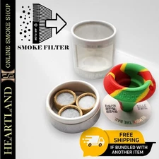 Mouth Peace BONG PIPE Smoke Filter Silicone Carbon Filter System | Rasta