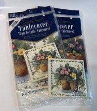 2 Waterproof Table Covers 2 Packs Of Napkins 54  X 108  Potted Plants/Ivy