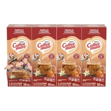 Nestle Coffee mate Coffee Creamer, Vanilla Caramel, Liquid Creamer Singles, Non