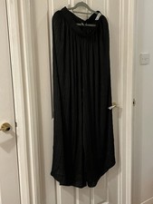 Pantalone donna taglia large (UK 12) Zara nero plissettato gamba larga