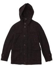 GAS soprabito uomo con cappuccio UK 36 piccolo blu navy lana vergine FU01