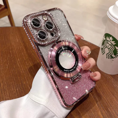 KATHY TECH Glitter Case iPhone 16 Plus Bling Ring Holder & Diamond Camera  Protec | eBay