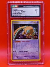 Deoxys 18/107 EX Deoxys Stamped Reverse Holo CGC 1 Pokémon ONLY POP 1 on eBay