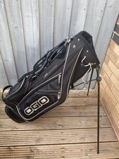 Ogio Stand Carry Golf Bag 5 Way Black Dual Strap great condition with rain cover
