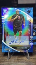 2020 Panini Absolute Rookie Derrick Brown Blue Spectrum Signatures /35 Auto RC