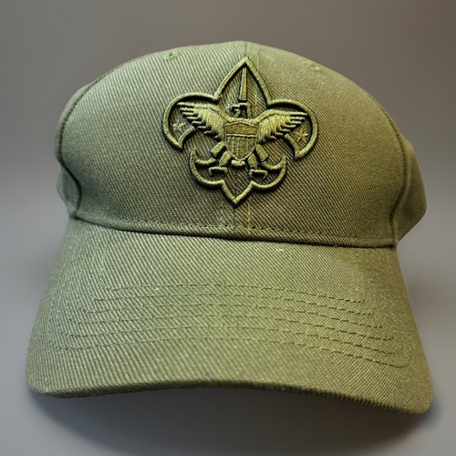 Boy Scouts of America BSA Eagle Olive Flex Fit Hat M/L Scout Cap -897