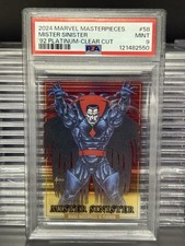 PSA 9 Mister Sinister #58 Clear Cut Marvel Masterpieces Platinum ‘92 2024 UD