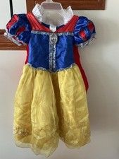 Disney Store Snow White Dress Princess Costume Size 4 With Red Cape